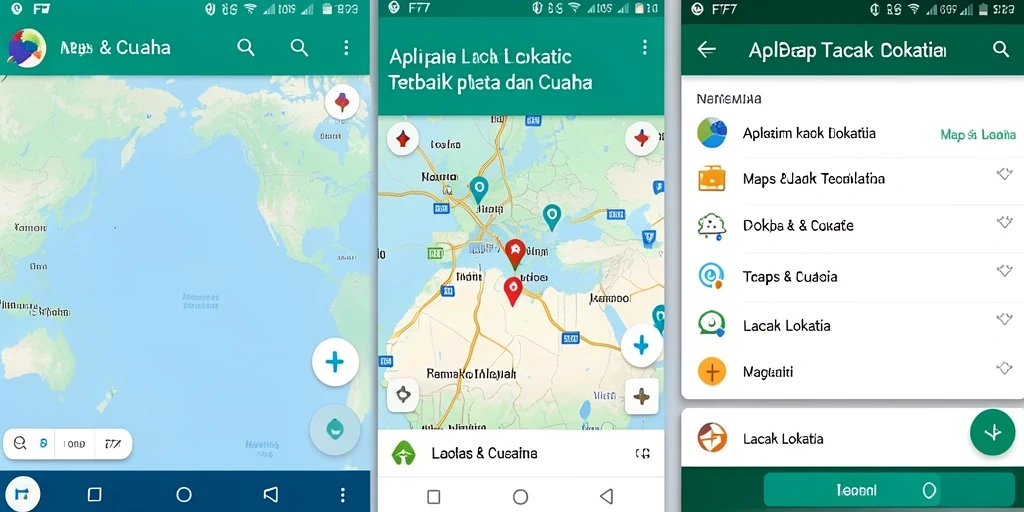 Tampilan antarmuka F7F7 yang intuitif untuk lacak lokasi.