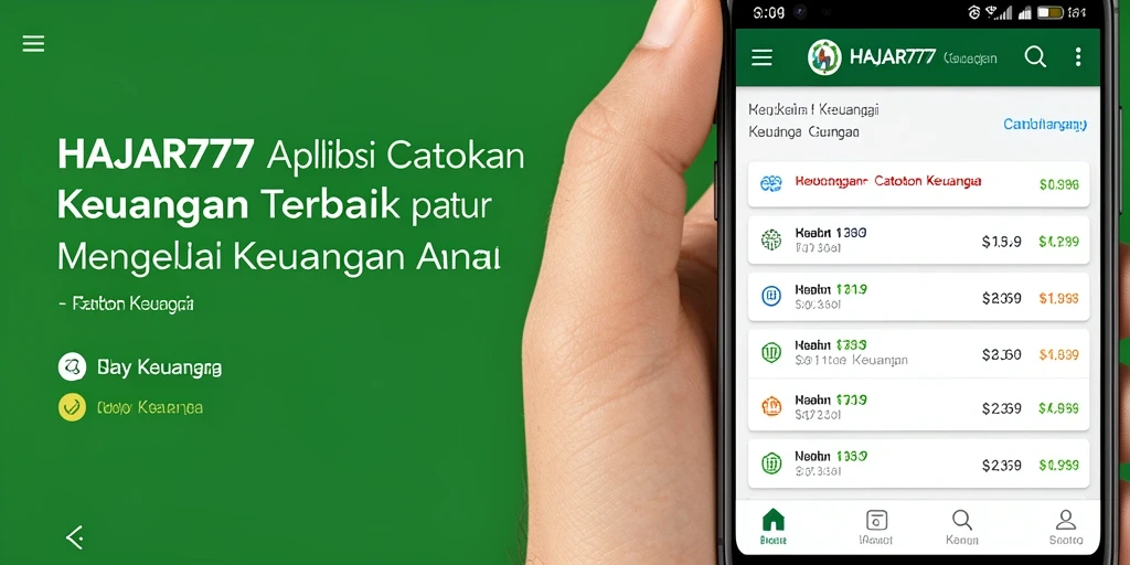 Tampilan antarmuka aplikasi HAJAR777 yang memudahkan pencatatan keuangan.