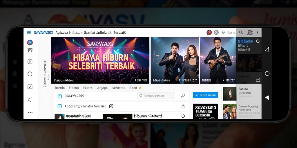 Antarmuka modern SAVAYA303 menampilkan berita terkini selebriti.