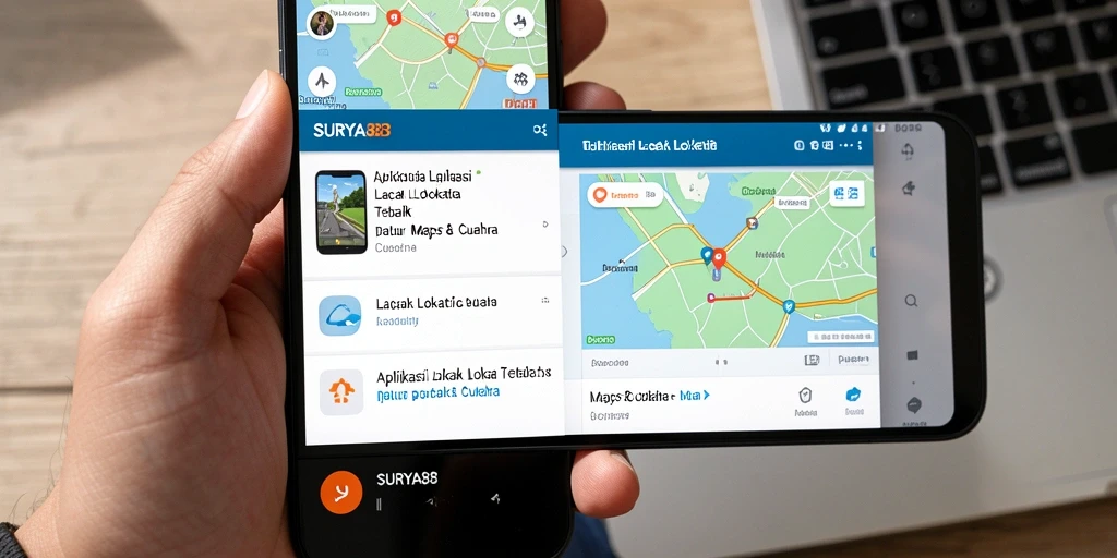 Antarmuka SURYA88 menampilkan fungsi Lacak Lokasi yang intuitif dan informatif.