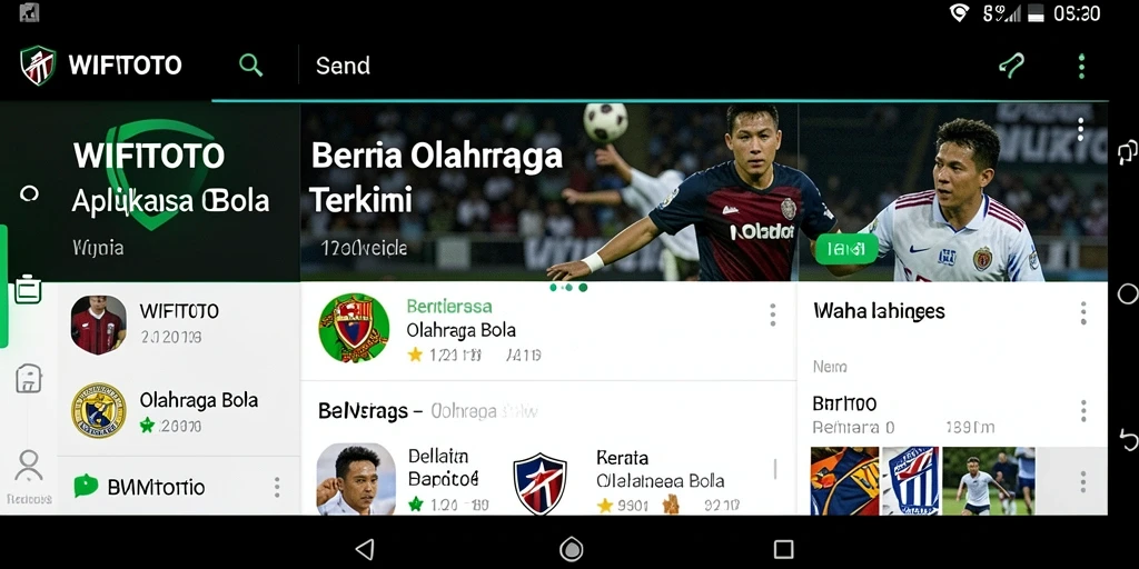 Antarmuka WIFITOTO menampilkan informasi olahraga bola yang jelas dan menarik.