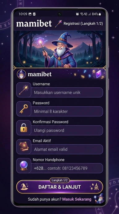 Cara Mudah Buat Akun Baru Mamibet di Android
